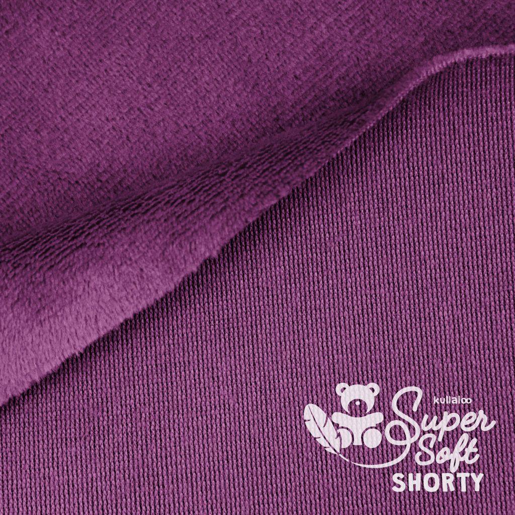 Plüschstoff Shorty uni 75x100cm pflaume violett – Kullaloo